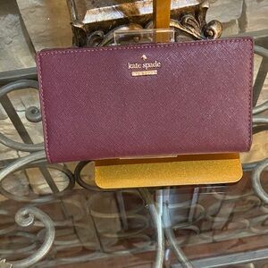 Kate Spade Maroon Leather Wallet